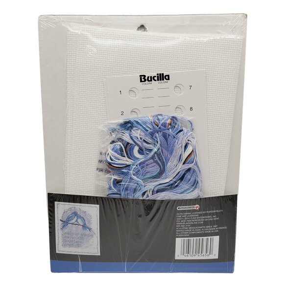 PLAID BUCILLA Counted Cross Stitch Kit LOVE YOU ALWAYS 8x10 Lovebirds WM45656 - Picture 2 of 5